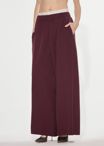 Pantalone wide Academy red wine Denny Rose 621DD25014