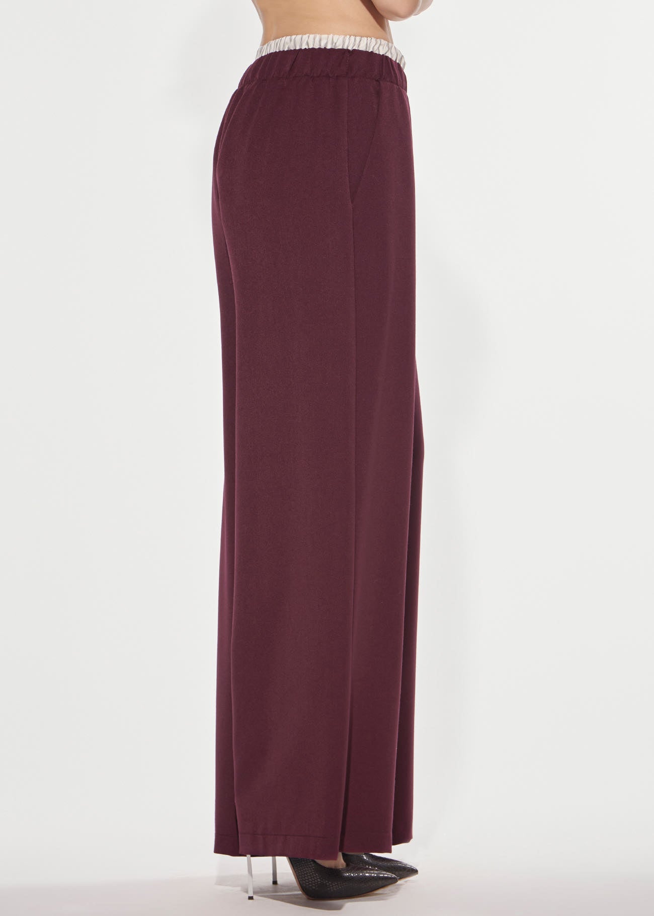 Pantalone wide Academy red wine Denny Rose 621DD25014