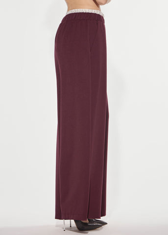 Pantalone wide Academy red wine Denny Rose 621DD25014