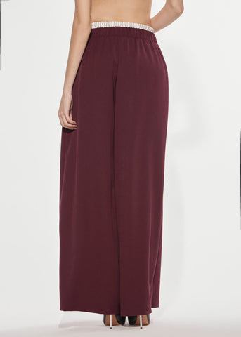 Pantalone wide Academy red wine Denny Rose 621DD25014