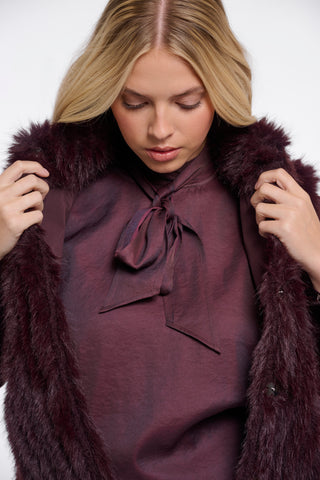 Cappotto donna art. Dava Rino & Pelle Chocolate bean