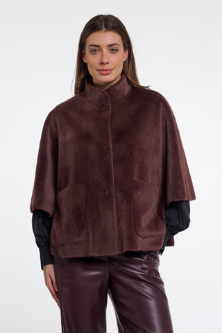Mantella donna art. Dewi Rino & Pelle Chocolate bean