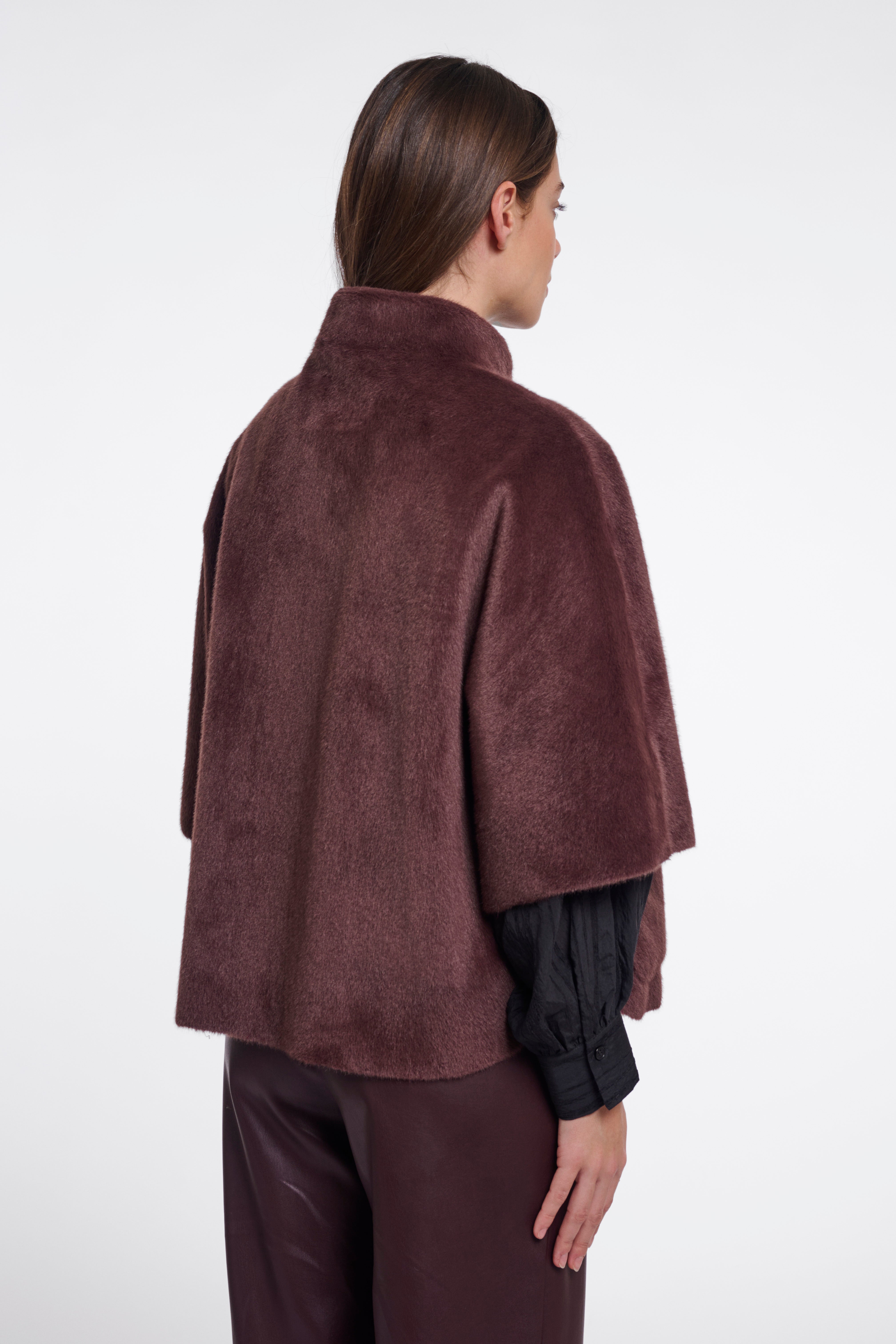 Mantella donna art. Dewi Rino & Pelle Chocolate bean