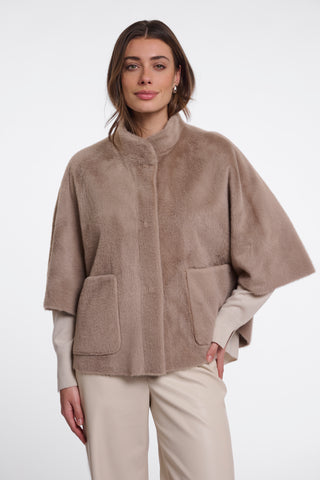 Mantella donna art. Dewi Rino & Pelle Mocha latte