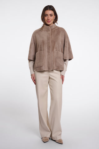 Mantella donna art. Dewi Rino & Pelle Mocha latte