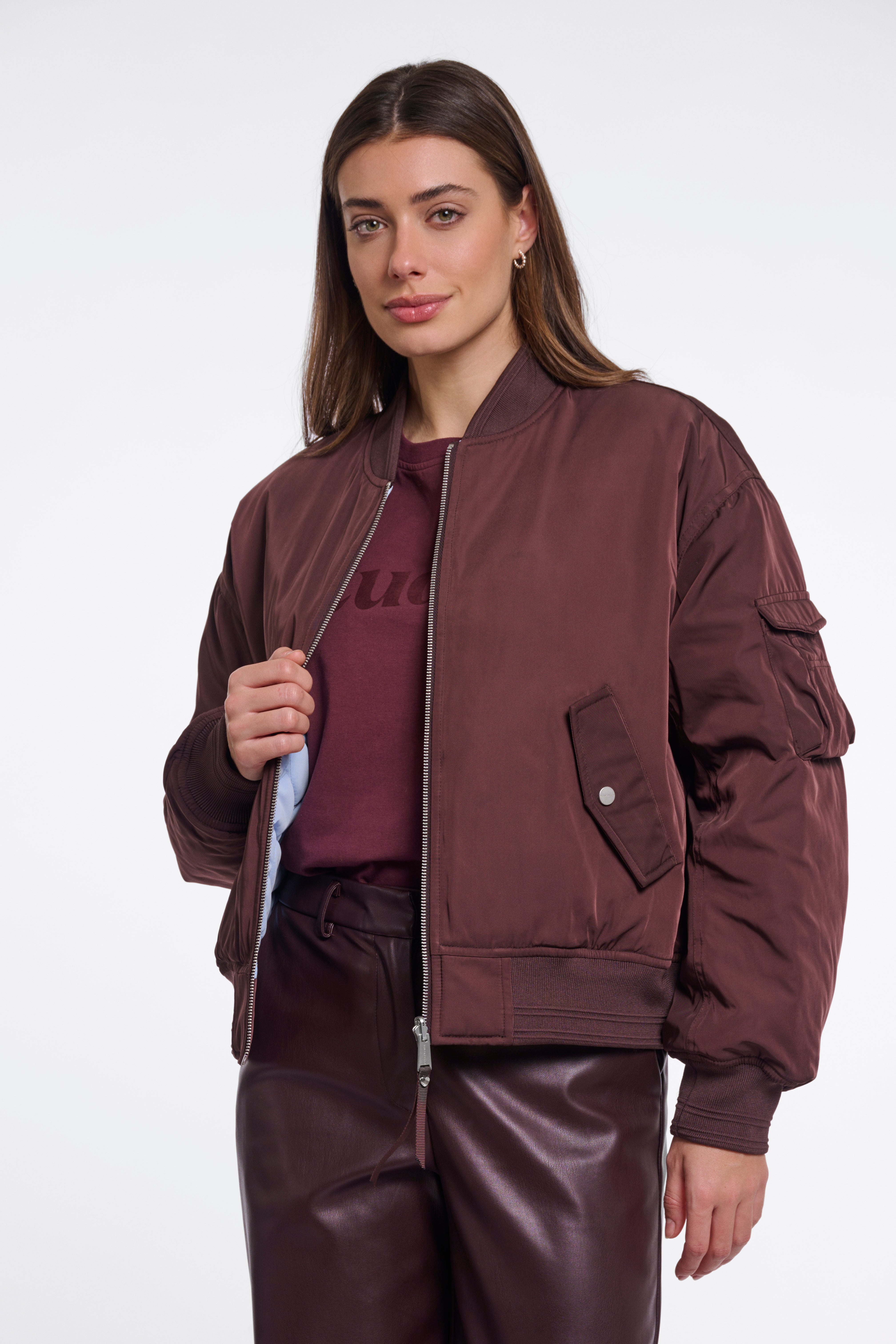 Bomber donna art. Djenna Rino & Pelle Fudge cloak and light blue