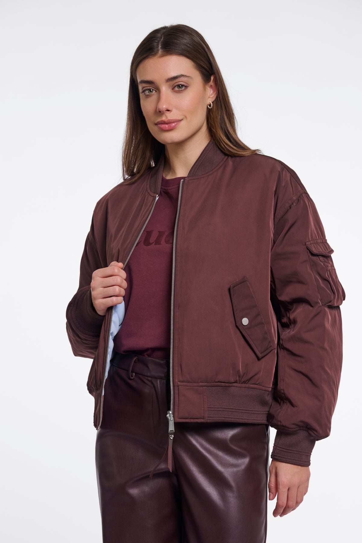 Bomber donna art. Djenna Rino & Pelle Fudge cloak and light blue