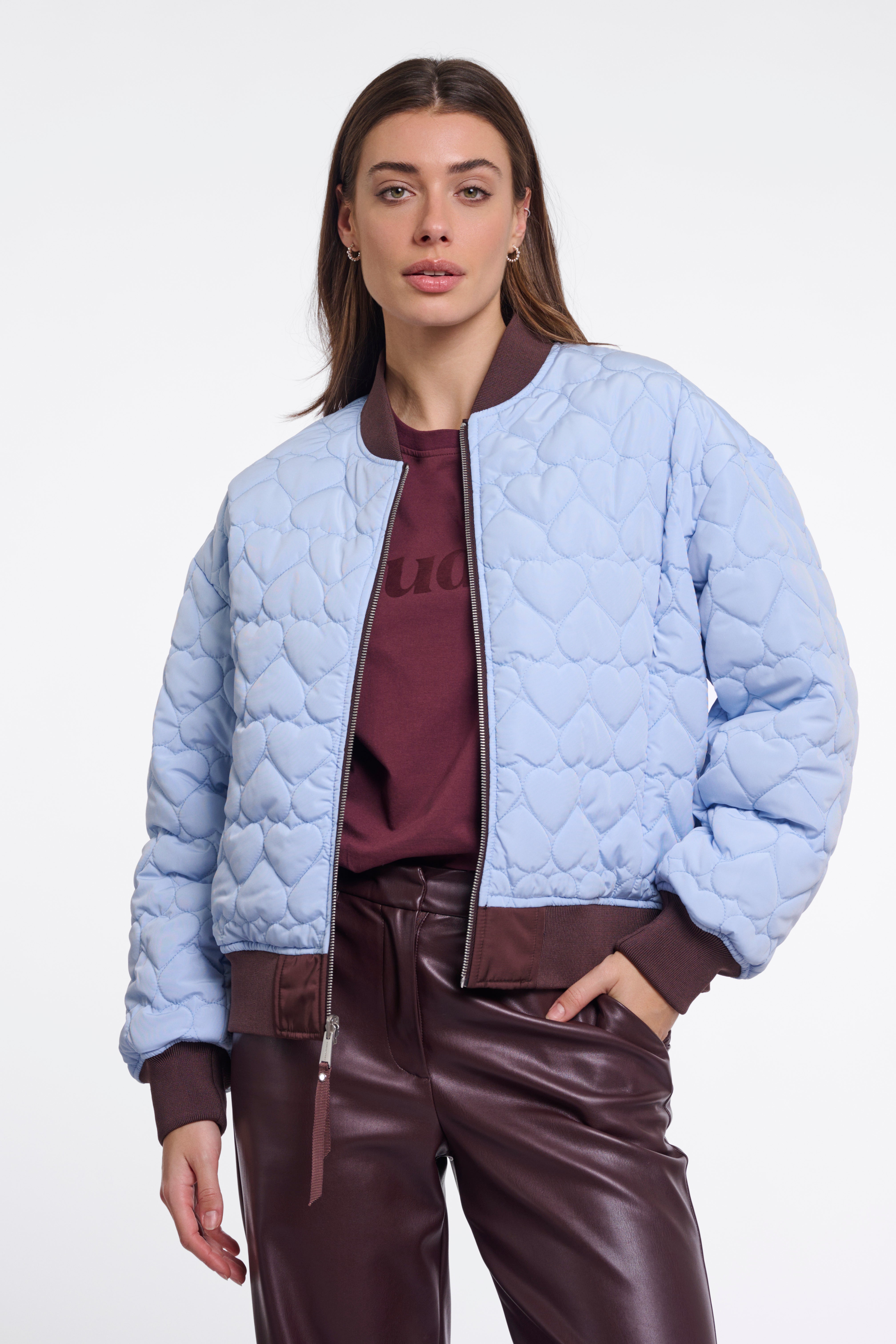 Bomber donna art. Djenna Rino & Pelle Fudge cloak and light blue