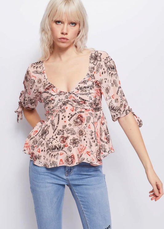 Blusa art 311ND45012 Donna Denny Rose Jeans Primavera Estate 2023 Outlet