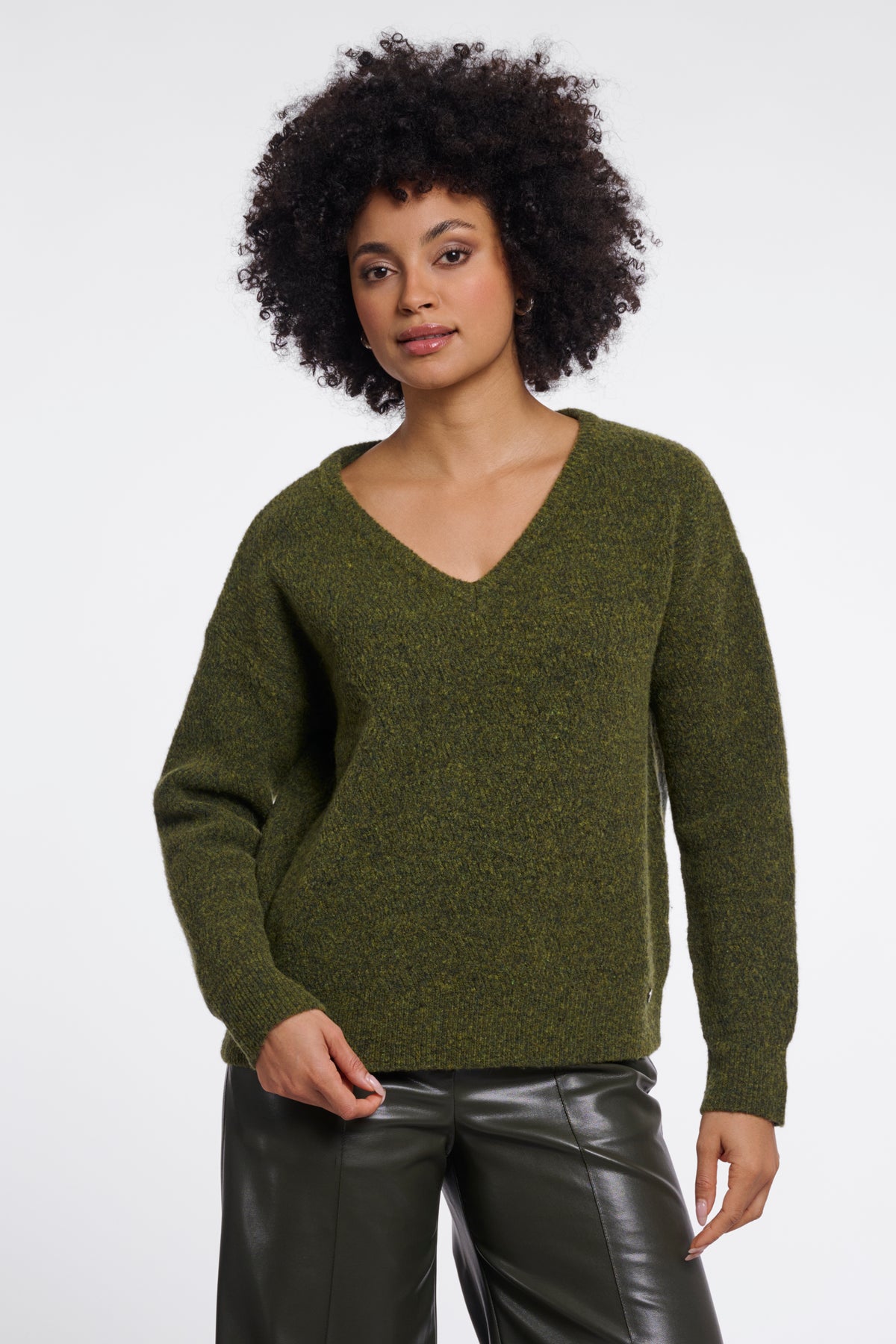 Maglione donna art. Ellise Rino & Pelle Hunter olive