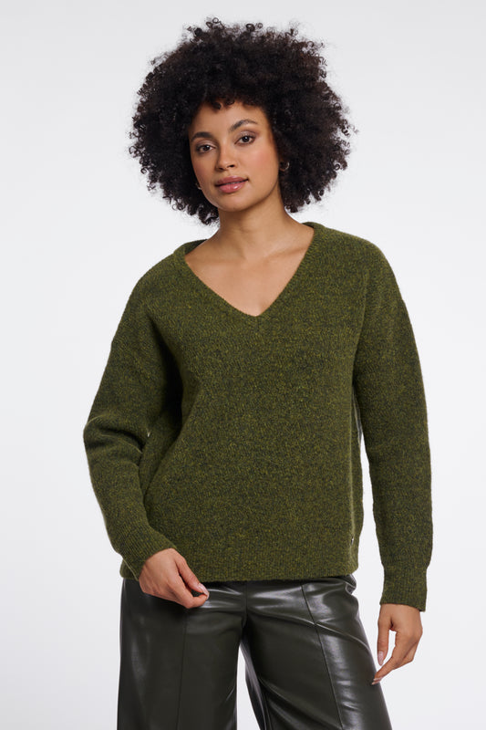 Maglione donna art. Ellise Rino & Pelle Hunter olive