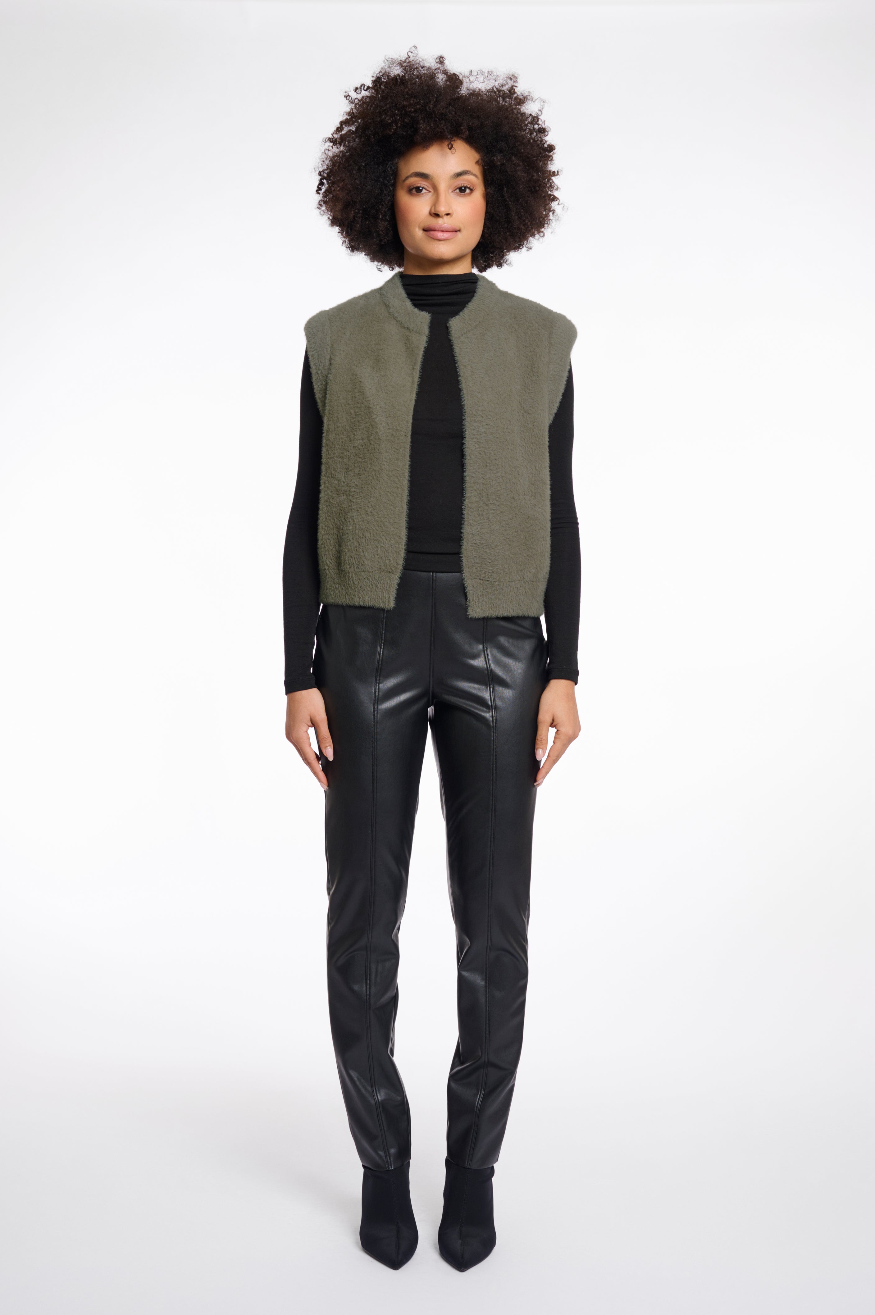 Cappotto donna art. Elona Rino & Pelle Green ash