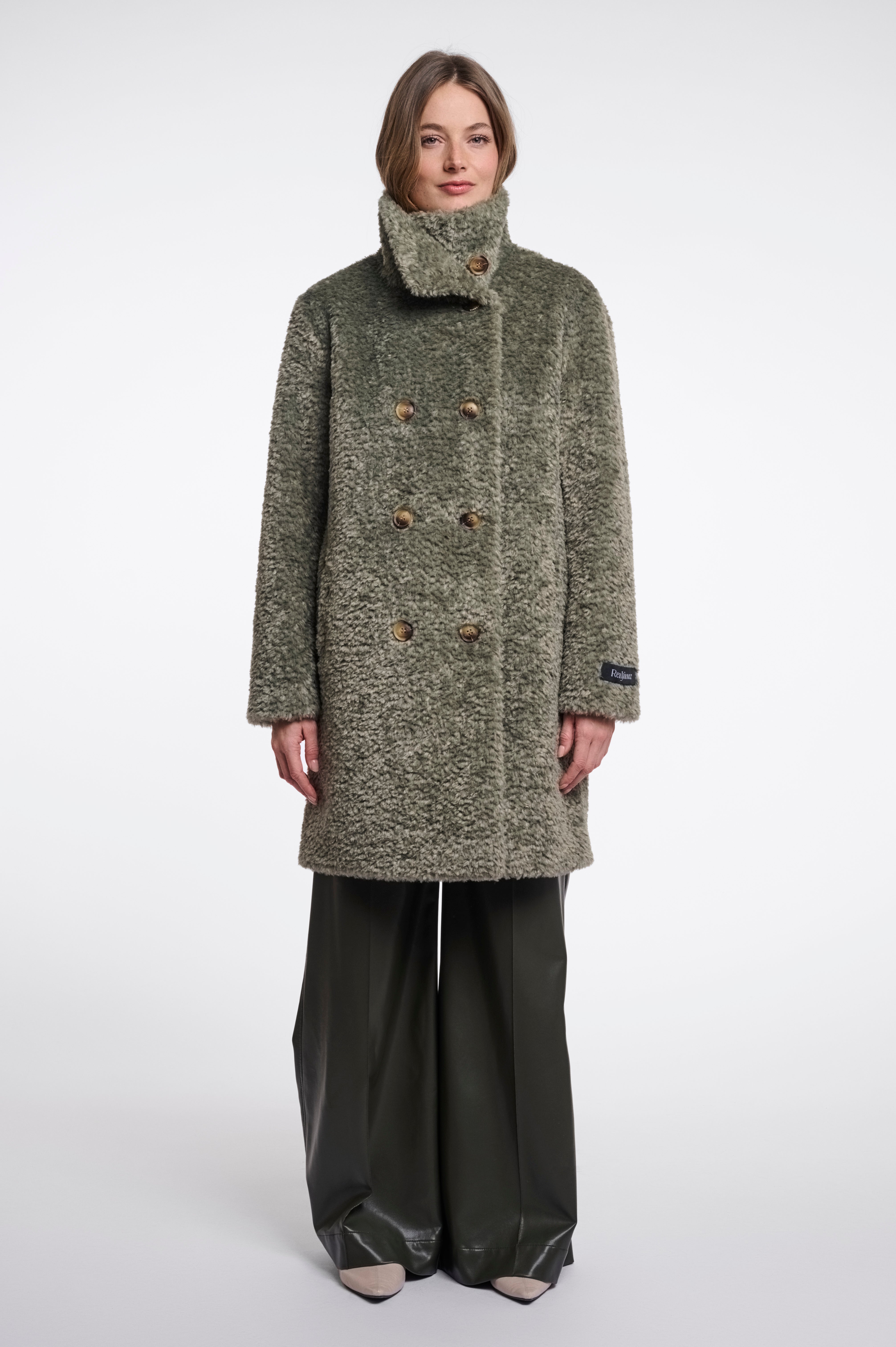 Cappotto donna art. Ena Rino & Pelle Misty basil
