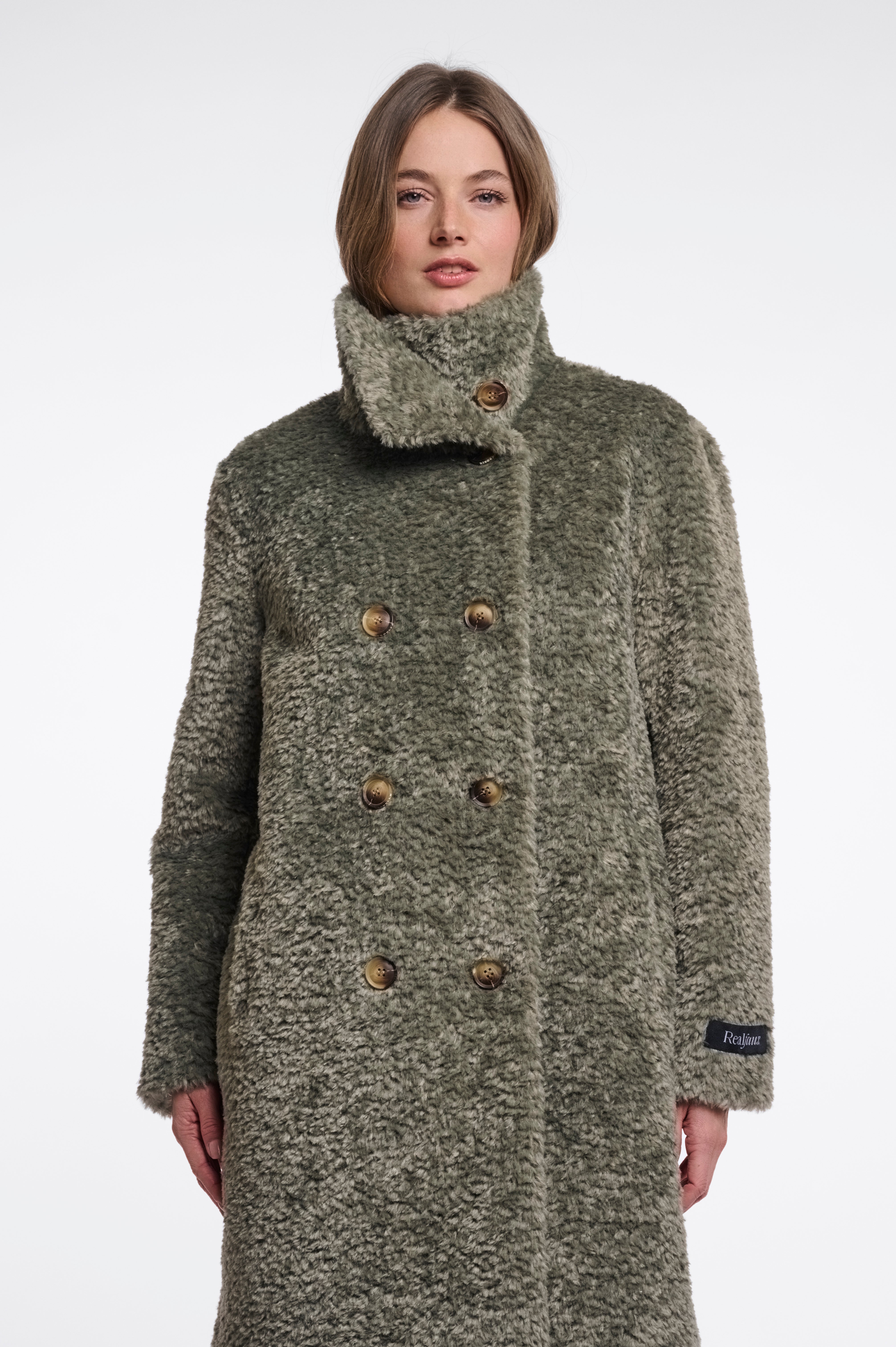 Cappotto donna art. Ena Rino & Pelle Misty basil