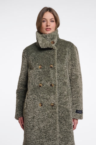 Cappotto donna art. Ena Rino & Pelle Misty basil