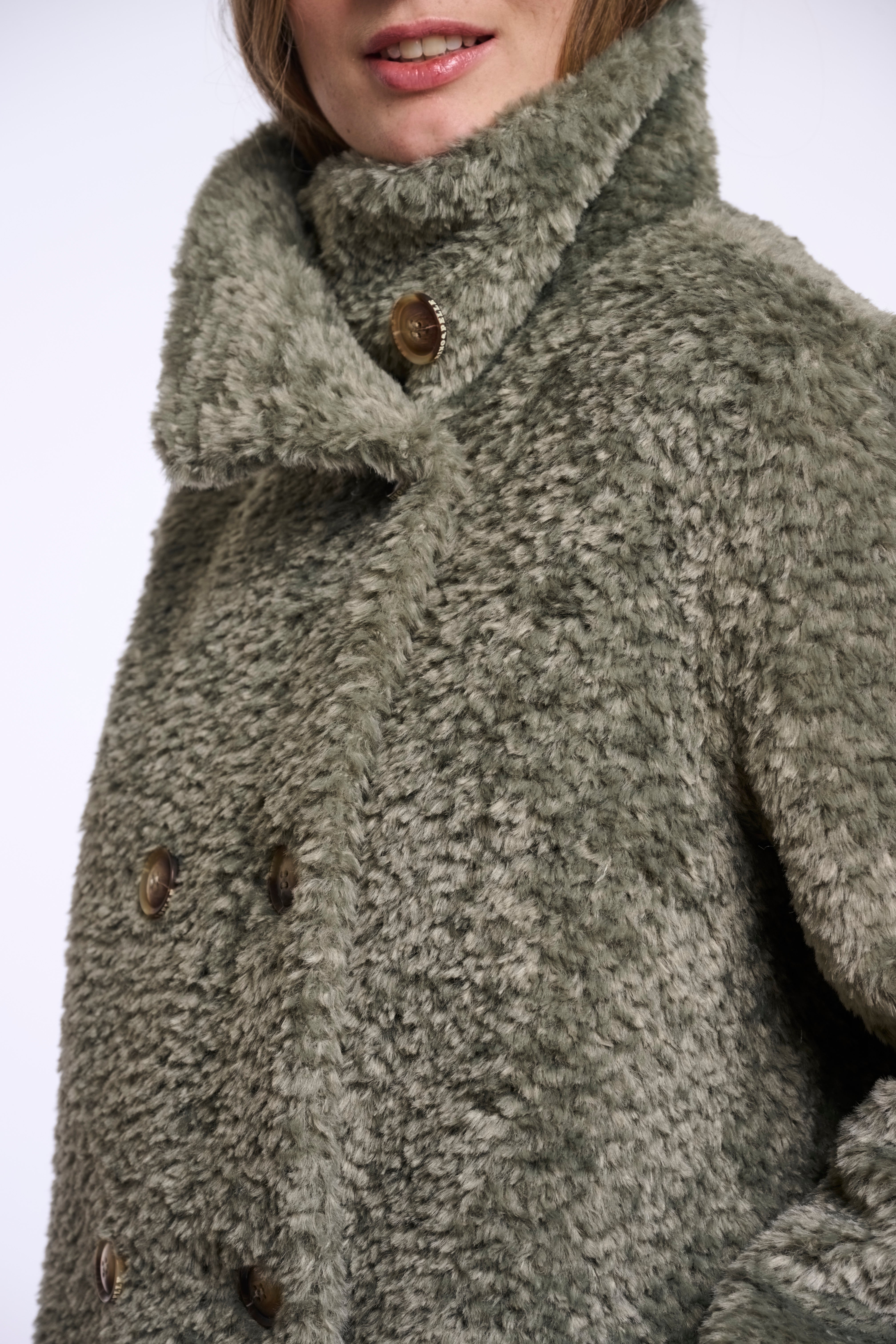 Cappotto donna art. Ena Rino & Pelle Misty basil