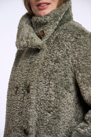Cappotto donna art. Ena Rino & Pelle Misty basil