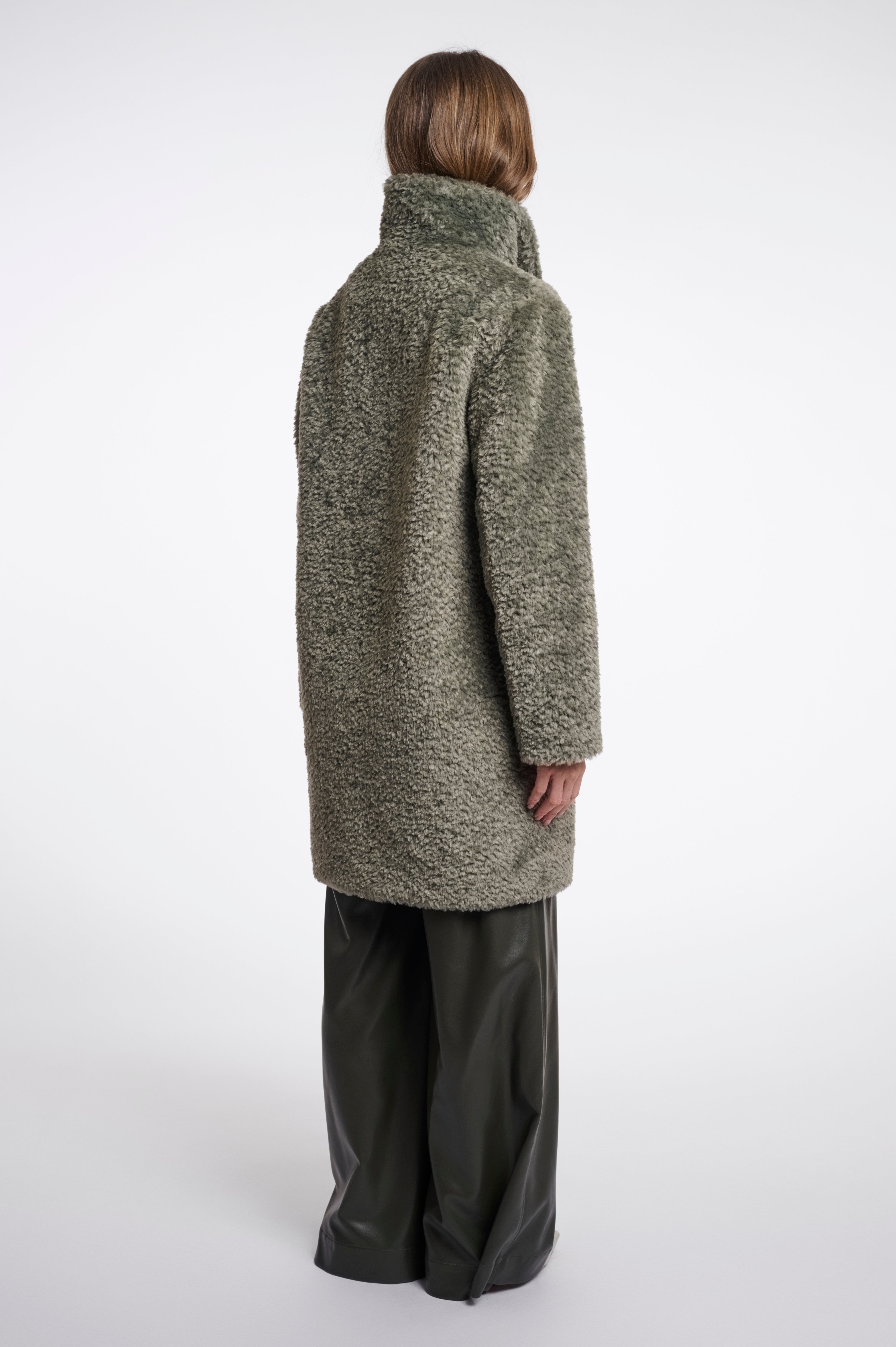 Cappotto donna art. Ena Rino & Pelle Misty basil