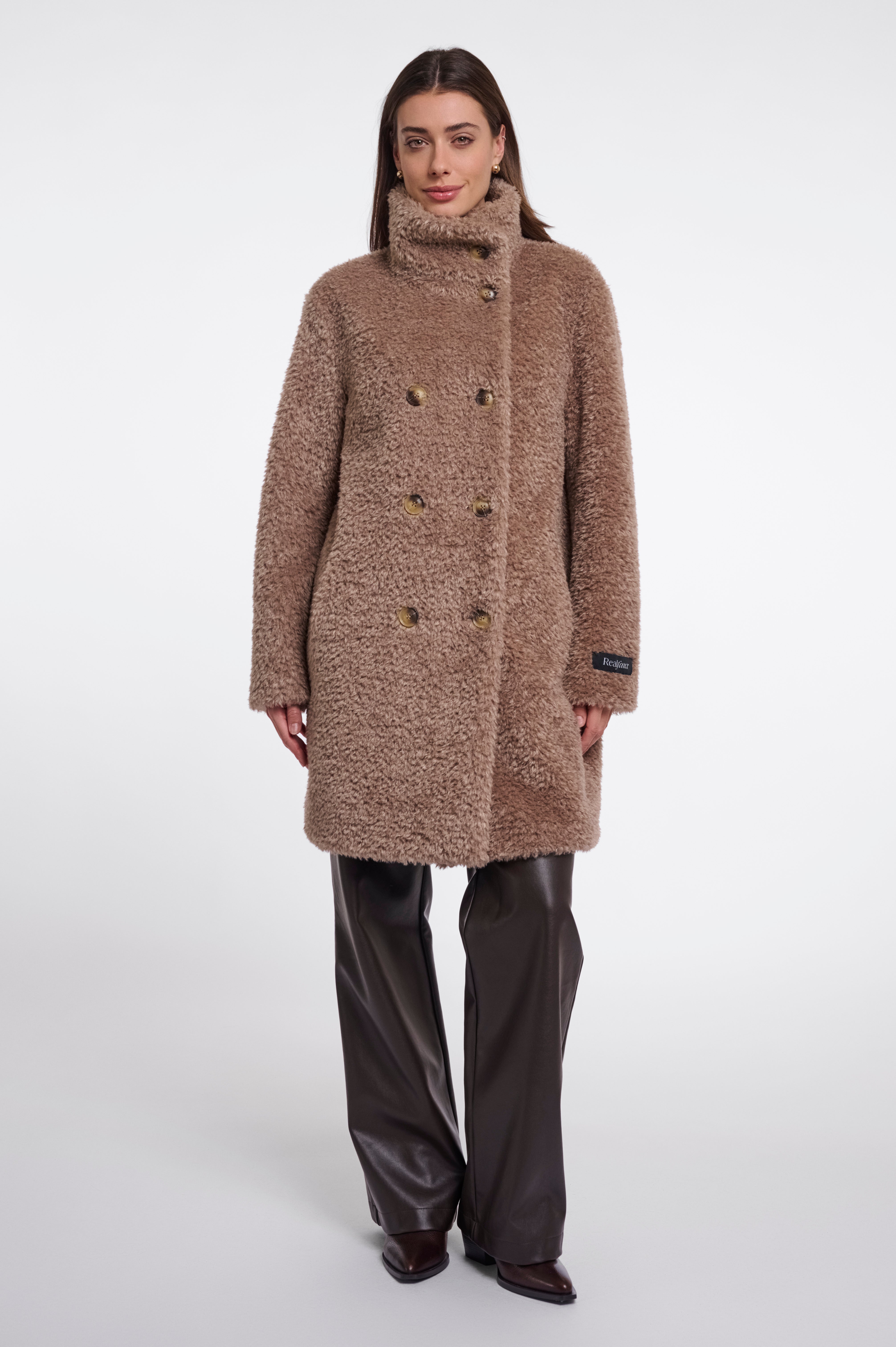 Cappotto donna art. Ena Rino & Pelle Mocha latte