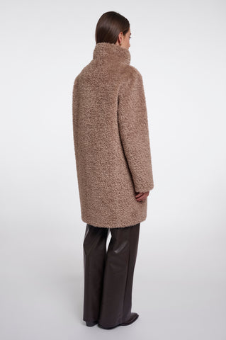 Cappotto donna art. Ena Rino & Pelle Mocha latte