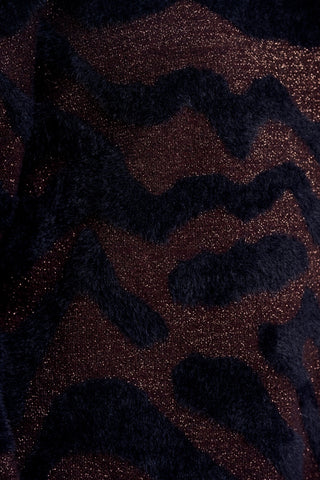 Maglione donna art. Etat Rino & Pelle Fudge black big zebra