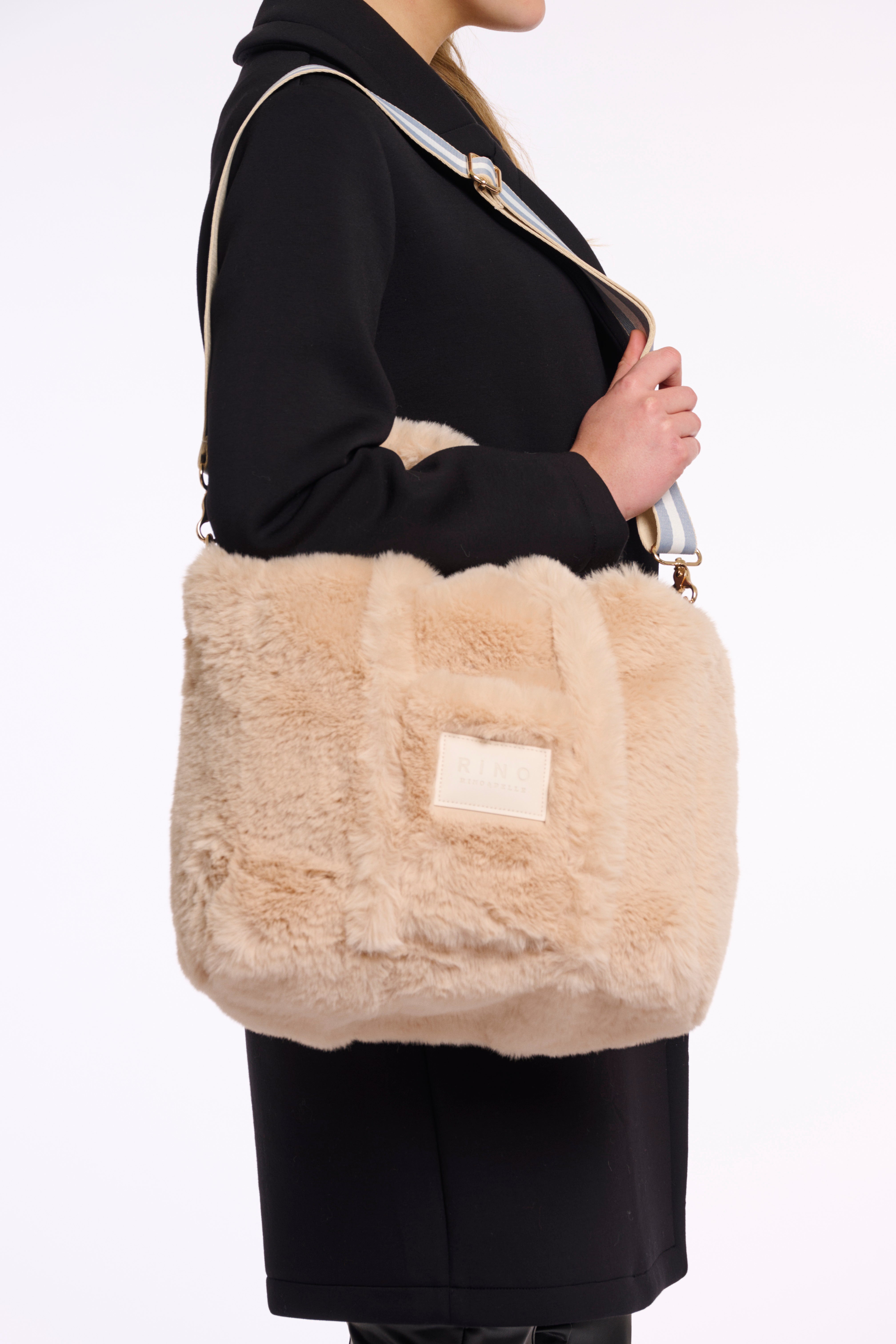 Borsa a mano in pelliccia sintetica Fieke Rino Pelle Autunno