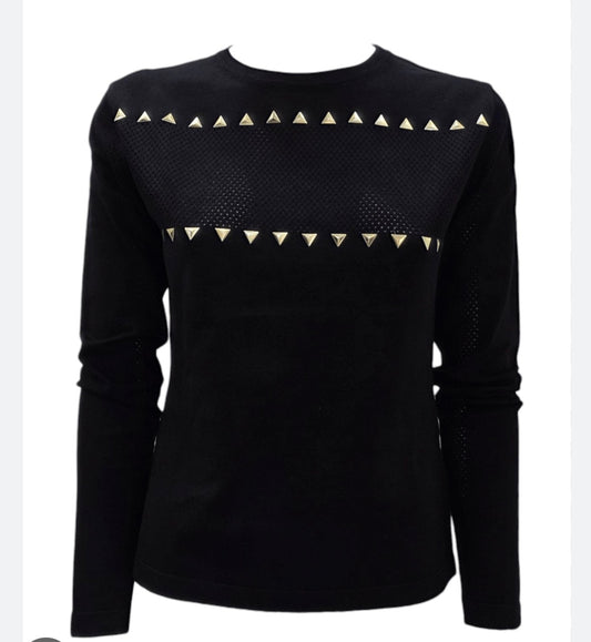 Maglia con borchie  - art. 521DD53002 - Denny Rose Autunno Inverno 2025/26