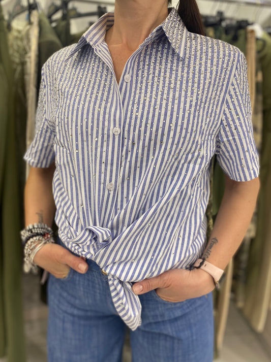 Camicia xkn brillantini donna Primavera estate 2025 A670 no brand