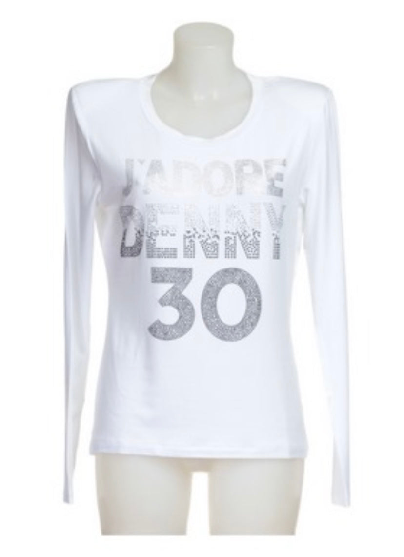 T-shirt con strass  - art. 521DD64010 - Denny Rose Autunno Inverno 2025/26