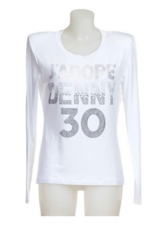T-shirt con strass  - art. 521DD64010 - Denny Rose Autunno Inverno 2025/26