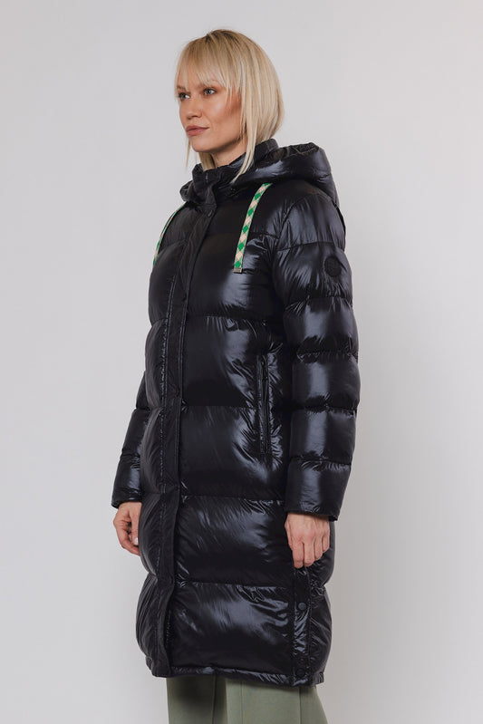 Piumino GAEL MIDI LENGTH PUFFER COAT WITH DETACHABLE HOOD  Rino & Pelle Autunno Inverno 2024/25 Black