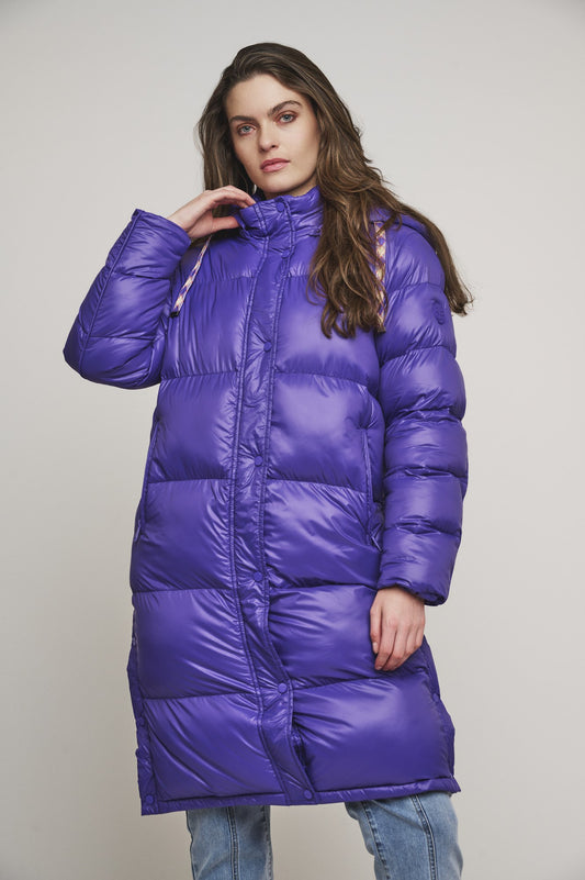 Piumino GAEL MIDI LENGTH PUFFER COAT WITH DETACHABLE HOOD  Rino & Pelle Autunno Inverno 2024/25 Purple