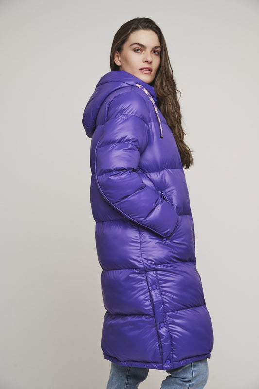 Piumino GAEL MIDI LENGTH PUFFER COAT WITH DETACHABLE HOOD  Rino & Pelle Autunno Inverno 2024/25 Purple