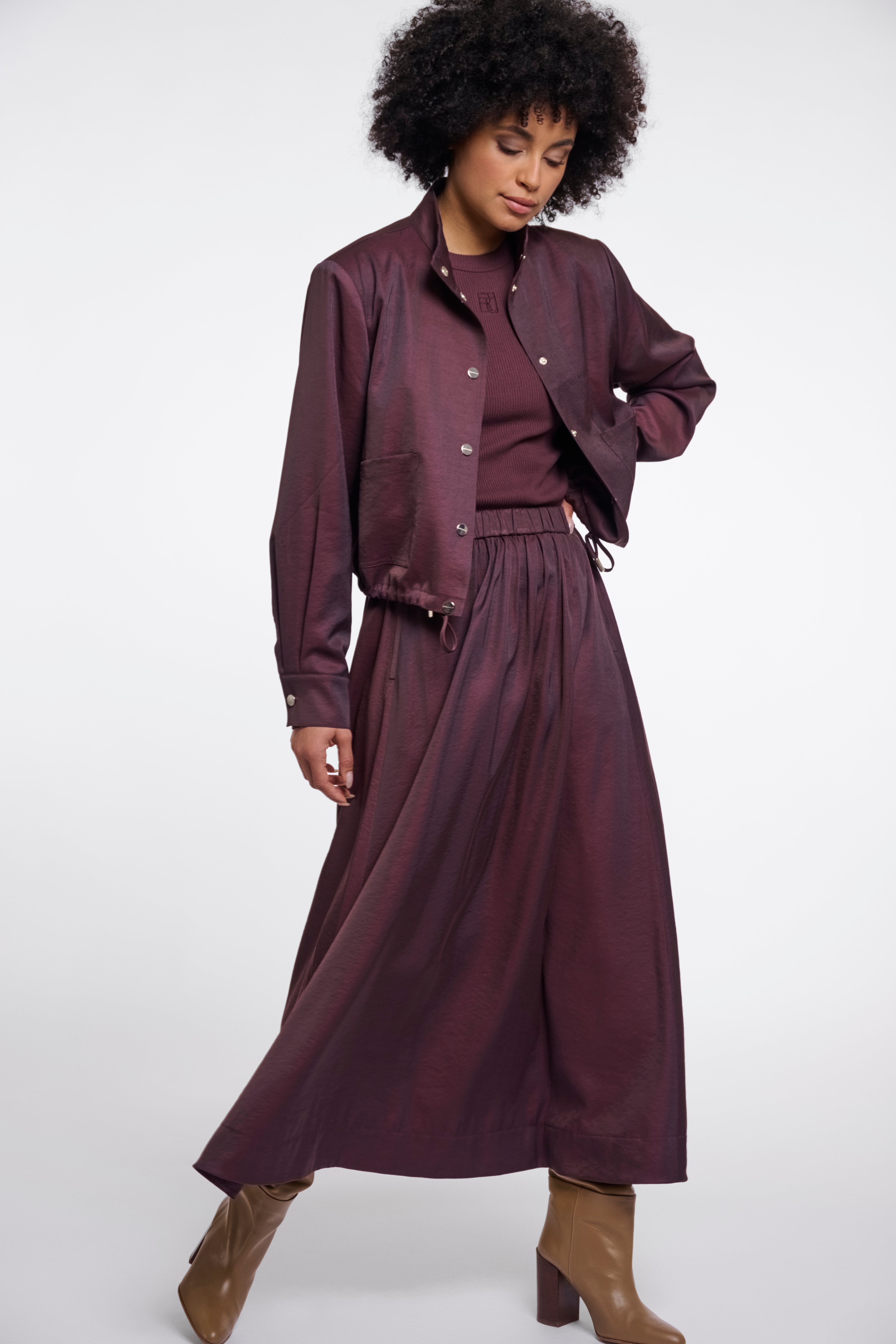 Giubbotto donna art. Gea Rino & Pelle Fudge cloak