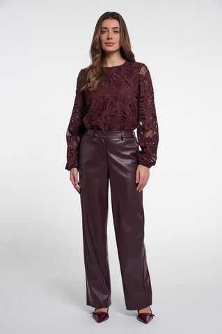 Pantaloni donna art. Georgina regular Rino & Pelle Chocolate bean
