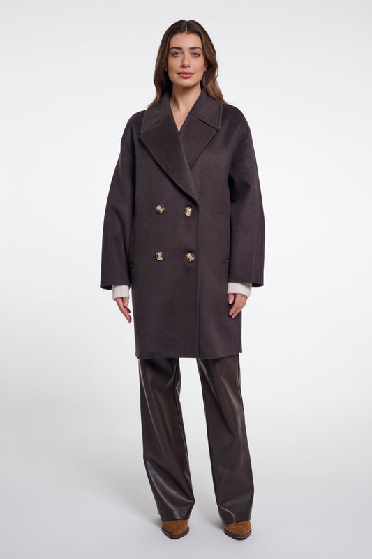Cappotto donna art. Geza Rino & Pelle Dark brown