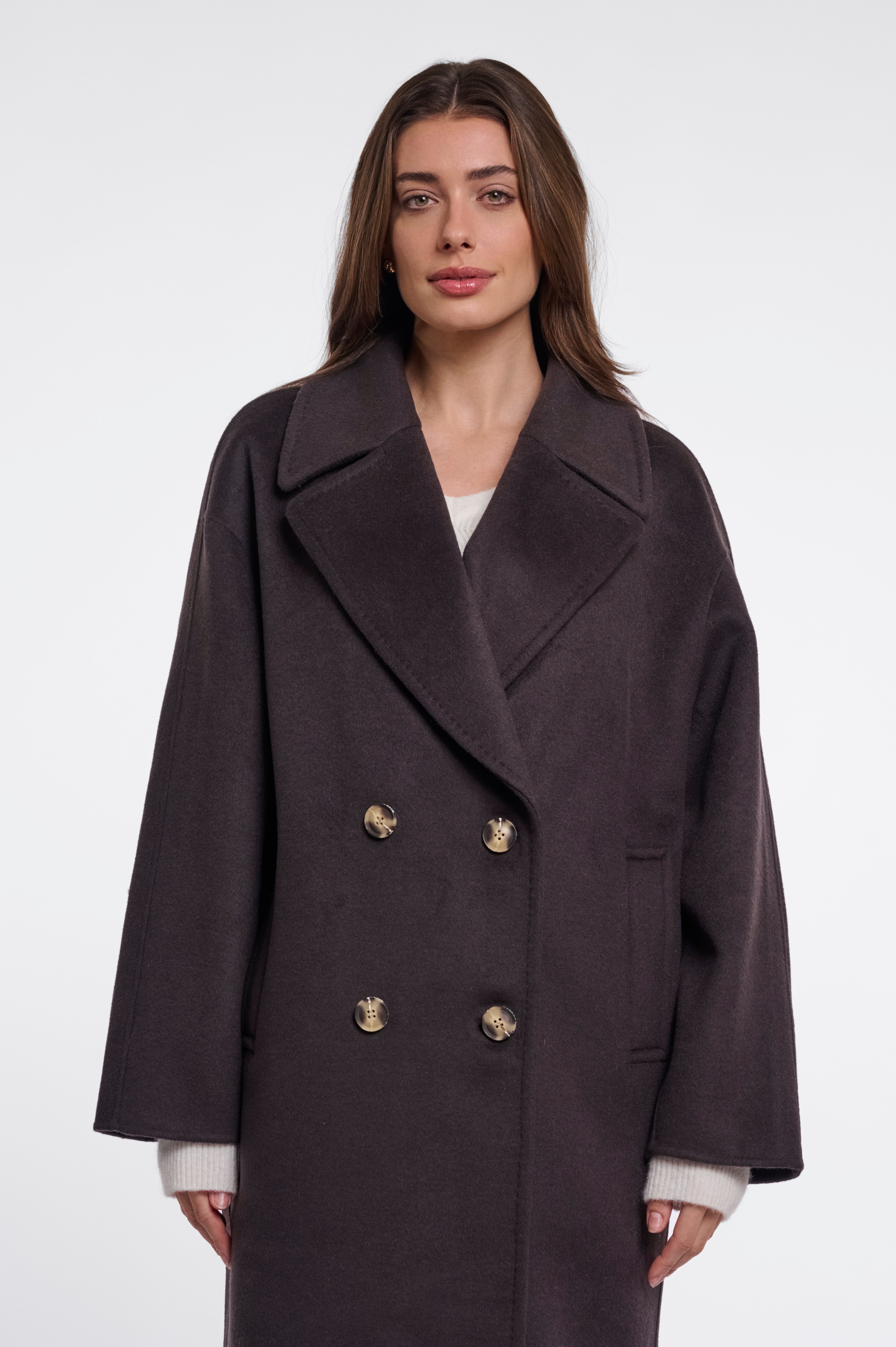 Cappotto donna art. Geza Rino & Pelle Dark brown
