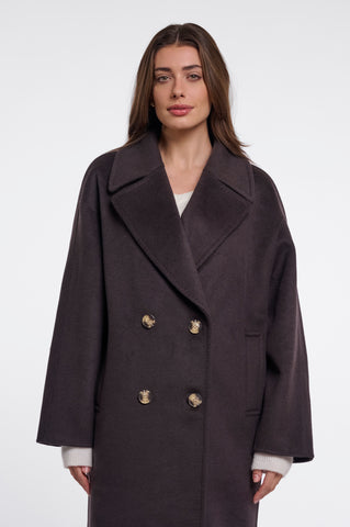 Cappotto donna art. Geza Rino & Pelle Dark brown