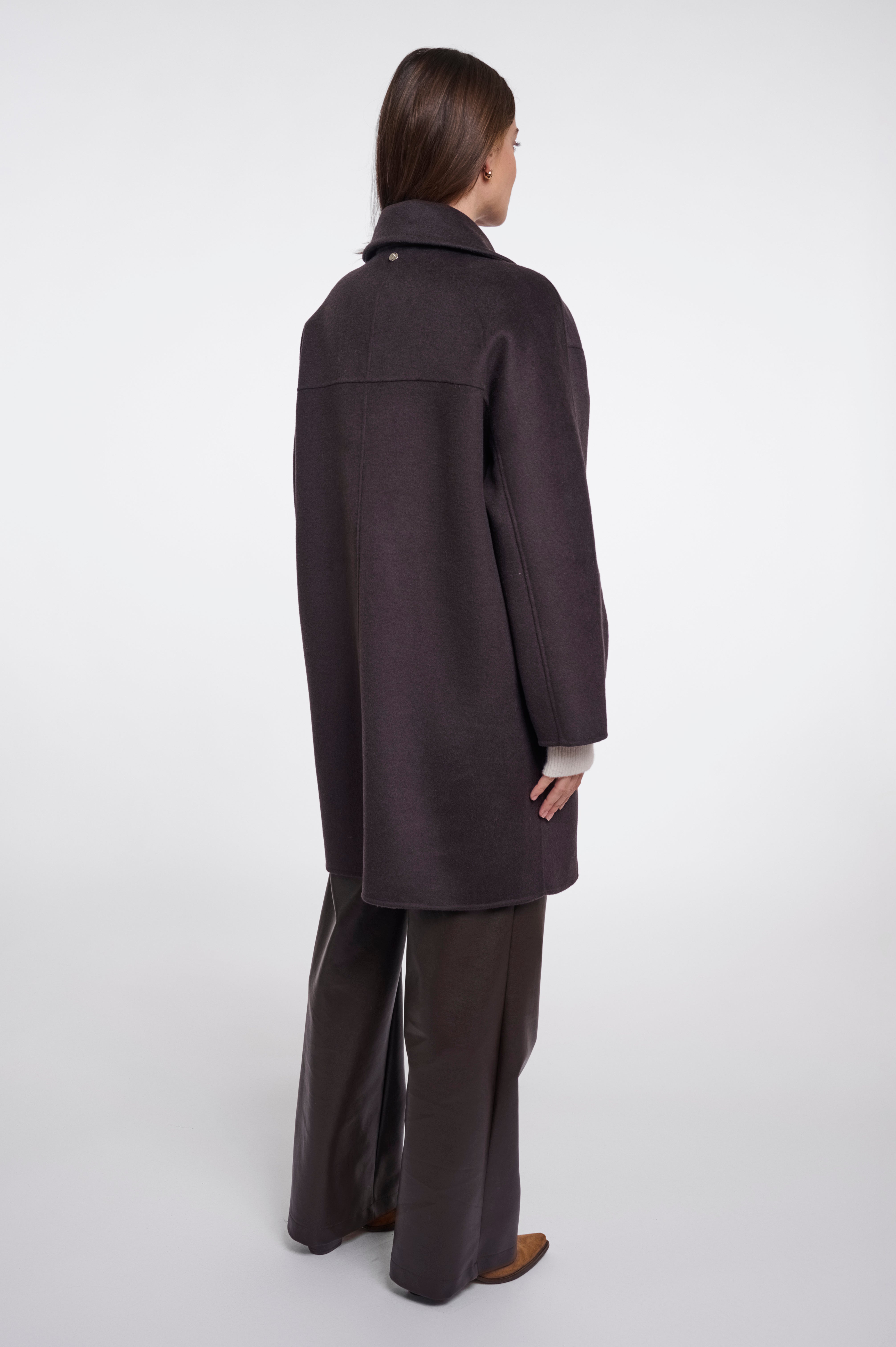 Cappotto donna art. Geza Rino & Pelle Dark brown