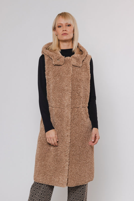 Cappotto GINNY HOODED WAISTCOAT  Rino & Pelle Autunno Inverno 2024/25 Sand