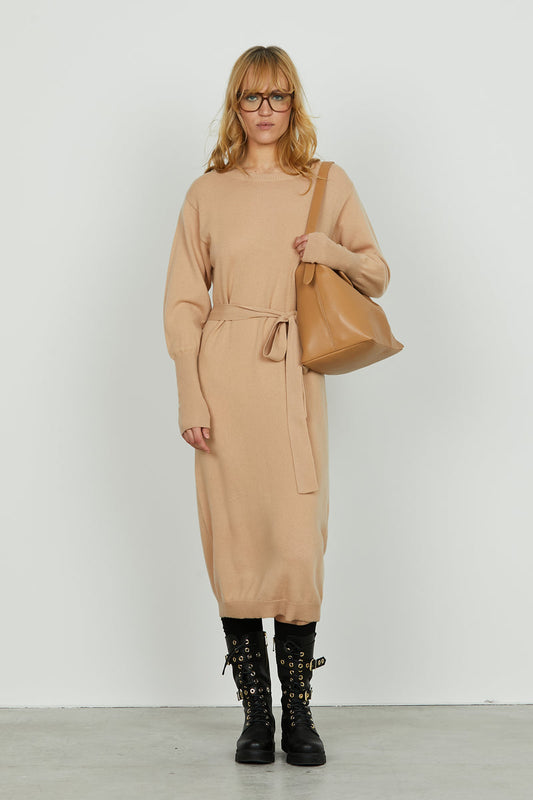 Abito HARPEN manica lunga midi con cintura art. RDA2509002044 Donna Relish Autunno Inverno 2025/2026