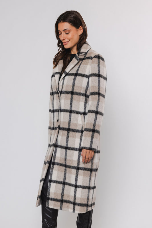 Cappotto HACI SINGLE BREASTED MIDI LENGTH COAT  Rino & Pelle Autunno Inverno 2024/25 Sand check