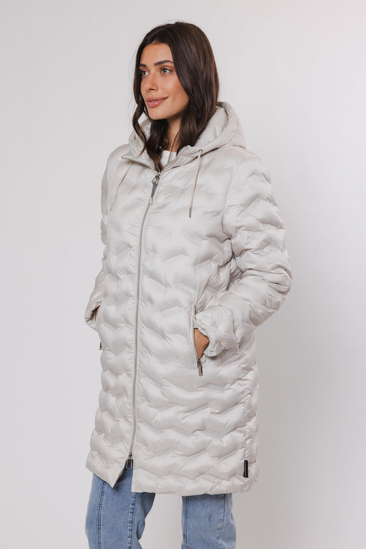 Cappotto piumino HARPER HOODED COAT WITH ZIPPER -Rino & Pelle- Autunno Inverno 2024/25 Birch