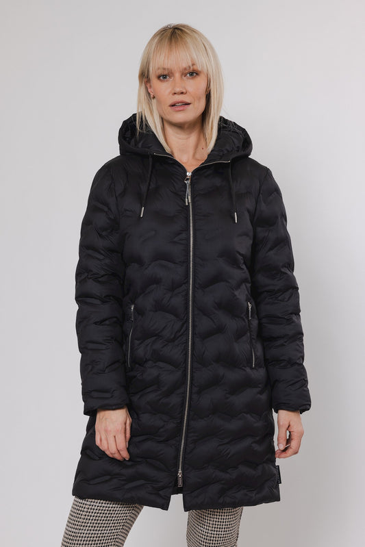 Cappotto piumino HARPER HOODED COAT WITH ZIPPER -Rino & Pelle- Autunno Inverno 2024/25 Black