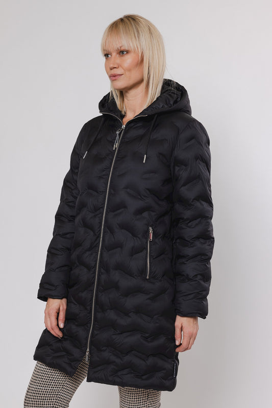 Cappotto piumino HARPER HOODED COAT WITH ZIPPER -Rino & Pelle- Autunno Inverno 2024/25 Black