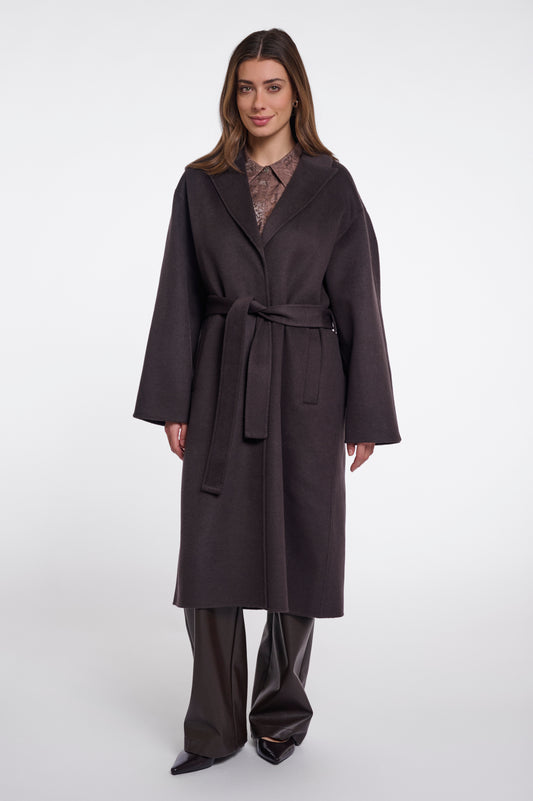 Cappotto donna art. Hayley Rino & Pelle Dark brown
