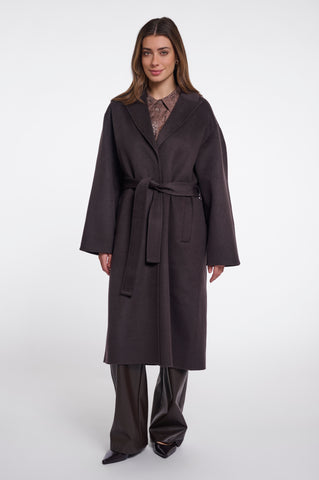 Cappotto donna art. Hayley Rino & Pelle Dark brown