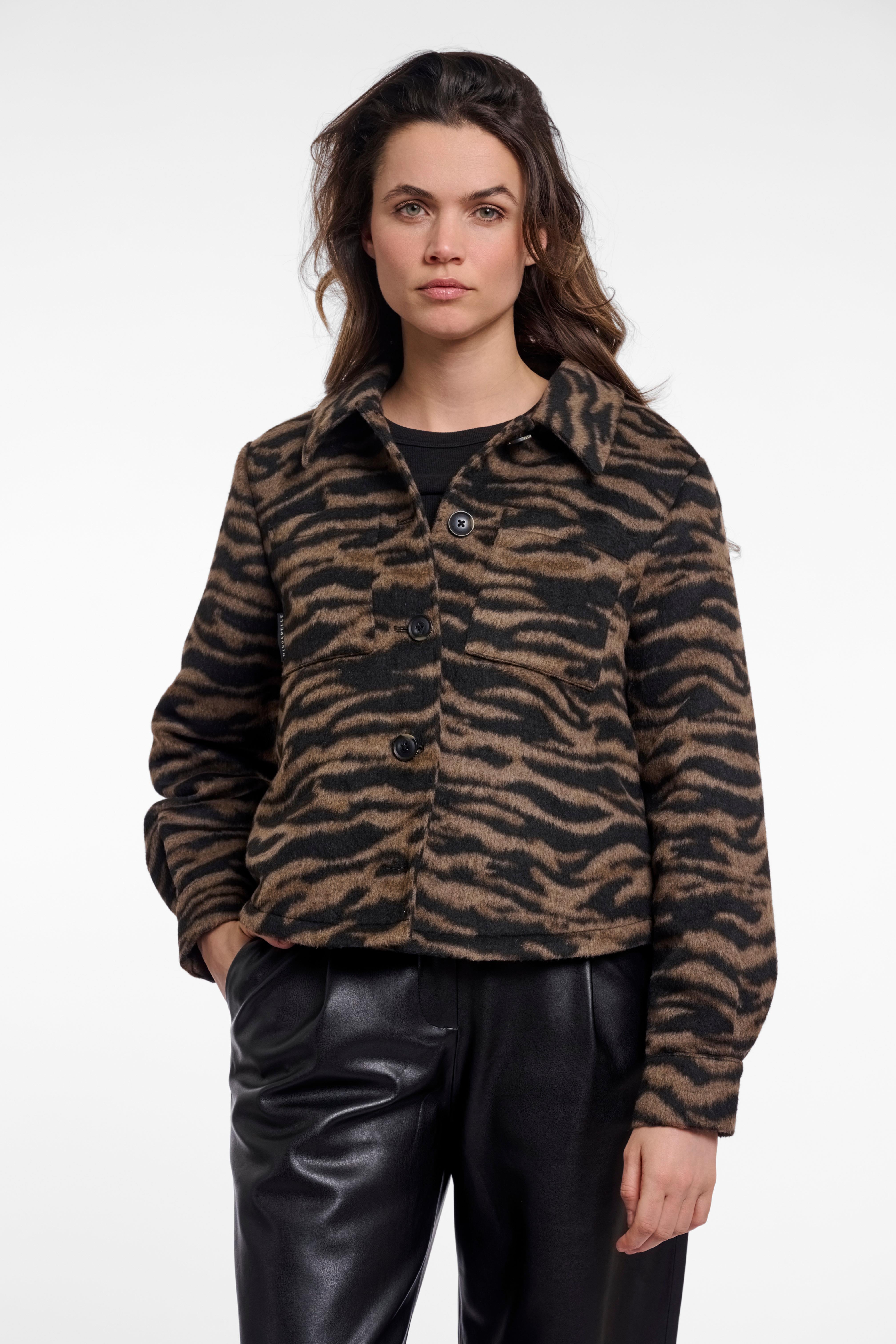 Giacca donna art. Helge Rino & Pelle Brown zebra
