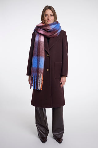 Sciarpa donna art. Hibbe Rino & Pelle Blue fudge check