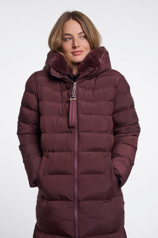 Piumino donna art. Hudson Rino & Pelle Fudge cloak